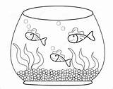 Three Fishes In Aquarium coloring Page  Download Print Or Color sketch template