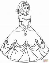 Fancy Ball Gown Coloring Page Pages sketch template
