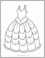 Fancy Dress Coloring Pages sketch template