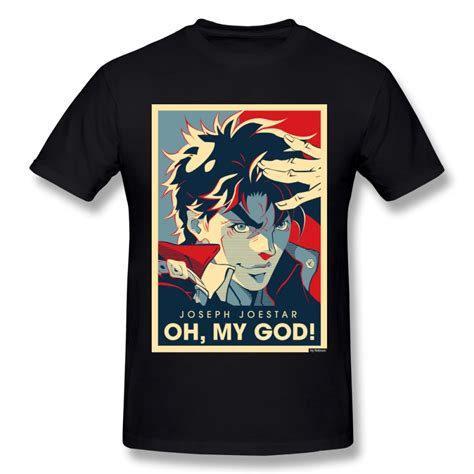 Jojo Bizarre Adventure Vintage Joestar Joseph OH MY GOD letter T shirt ...