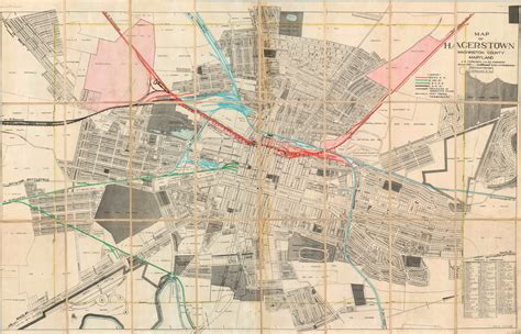 Map of Hagerstown Washington County Maryland | Curtis Wright Maps