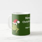 Frog Santa Green Christmas Coffee Mug | Zazzle