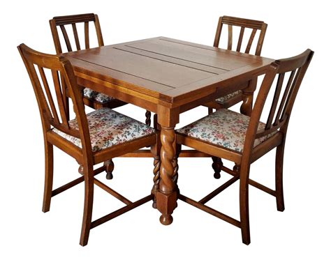 Antique 19th C. English Oak Pub Table With Chairs Dining Set on Chairish.com | Pub table, Pub ...