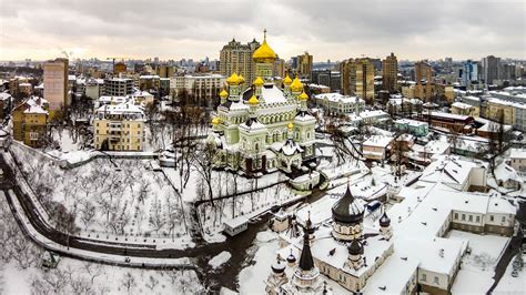 Pokrovsky Convent in Kyiv from above · Ukraine travel blog