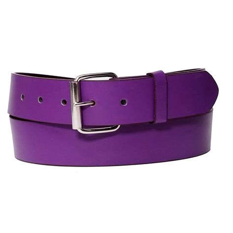 Purple Bonded Leather Belt with Removable Belt Buckle | Belt, Belt buckles, Purple belt