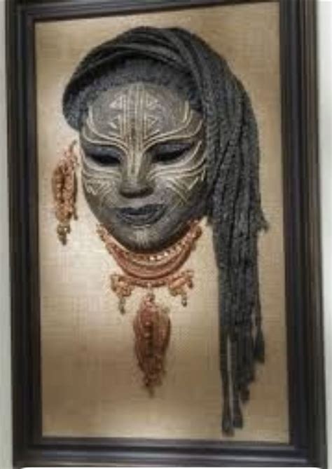African Art Projects, Bohemian Wall Tapestry, Plaster Wall Art, Mannequin Art, African ...