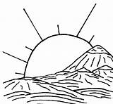Printable Sunset Coloring Pages Sketch Page sketch template