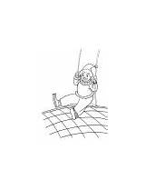 Clown acrobat Swinging coloring Page sketch template