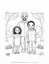 Celebrate Diversity With African Family Coloring Page sketch template