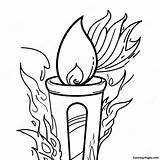 Olympic Torch And Flames Coloring Page  Pagescom sketch template