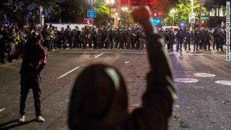 Portland protests largely peaceful until police ares targeted after ...