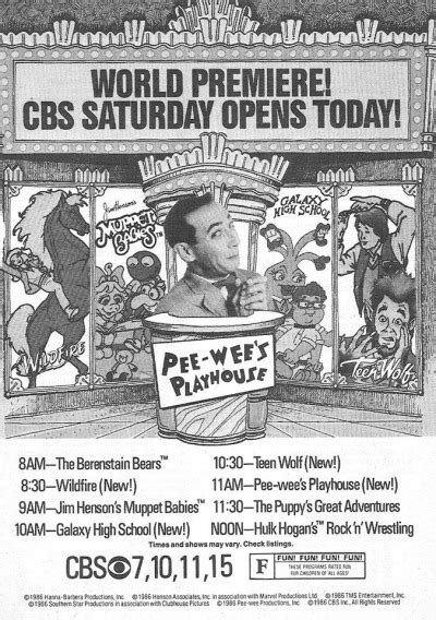 On this day in 1986, Pee-wee's Playhouse debuted on CBS!!! - Pee-wee's blog