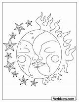 Free SUN AND MOON Coloring Pages For Download Printable PDF sketch template