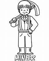 Miner Educational coloring page For Kids sketch template