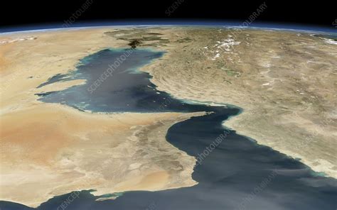 Strait of Hormuz, satellite image - Stock Image - C011/5697 - Science ...