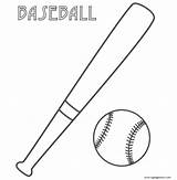 Bate De Béisbol Para Colorear  Páginas sketch template