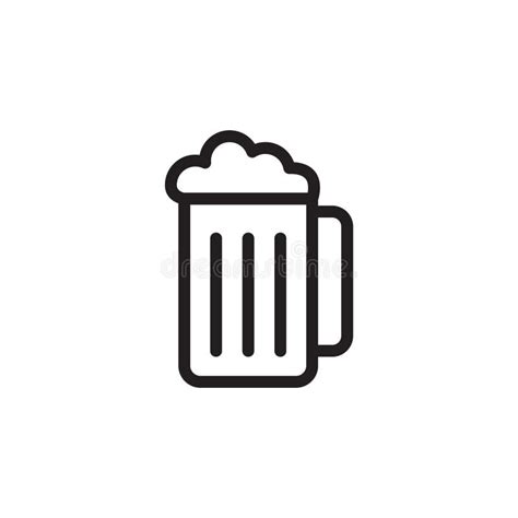 Beer Glass Icon Vector Logo Design Template Stock Vector - Illustration ...