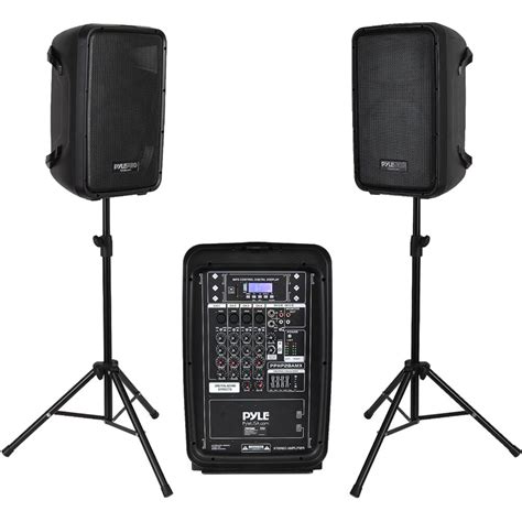 Pyle Pro PPHP28AMX PA Speaker and 300W Amplifier/Mixer PPHP28AMX