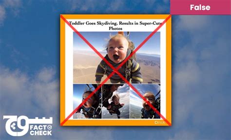 Photo of baby skydiving is not real