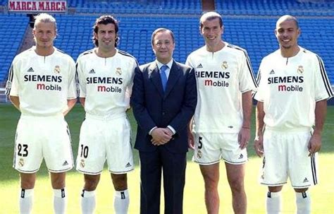 The four Real Madrid 'Galácticos' legends with Real Madrid President in... | Download Scientific ...