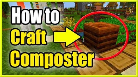 How to Make a Composter in Minecraft Survival Mode (Bedrock Edition Recipe Tutorial) - YouTube