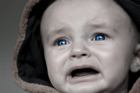 1366x768 wallpaper | grayscale photography of crying baby in hoodie | Peakpx