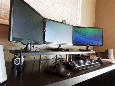 Triple Monitor Stand - IKEA Hackers | Monitor stand ikea, Monitor stand diy, Ikea design