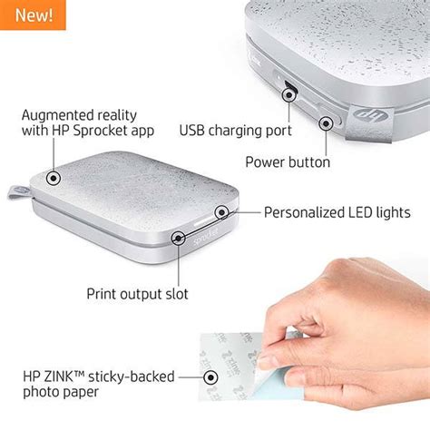 HP Sprocket Pocket Photo Printer 2nd Edition with Augmented Reality Technology | Gadgetsin