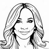 Jennifer Lopez Glamorous Portrait Coloring Page 48163 38075 sketch template