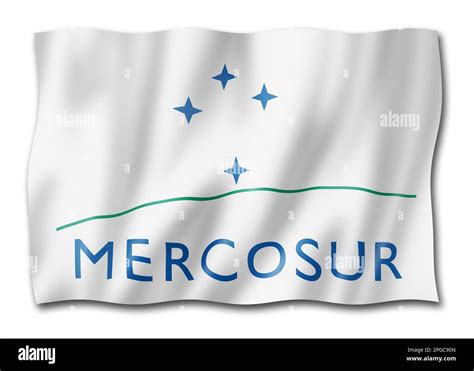 Mercosur flag, Southern Common Market. 3D illustration Stock Photo - Alamy