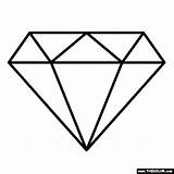 Diamond Coloring Page sketch template