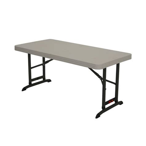 Lifetime Folding Tables 4 ft. Almond Commercial Adjustable Folding Table 80387