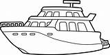 Yacht Coloring Pages sketch template