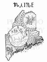 Maine Coloring Pages sketch template