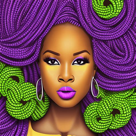 African American Dark Skin Queen Graphic · Creative Fabrica