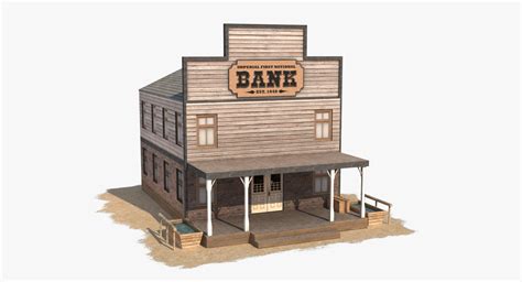 wild west bank 3d model