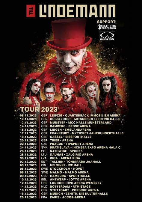 TILL LINDEMANN (Rammstein) Zunge 2023 Tour Poster