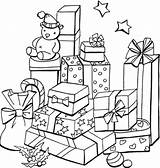 Coloring Pages Of Christmas Presents  Home sketch template