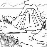 Yellowstone National Park Scenic Landscape Coloring Page 51333 40605 sketch template