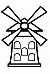 Windmill Colouring Picture For Children  Coloring Online Free sketch template