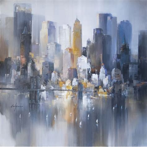 Pin by 罗 之彤 on landscapes | Abstract painting, Abstract art painting, Cityscape painting