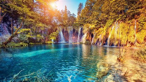 HD wallpaper: plitvice lakes national park, waterfall, plitvice ...