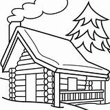 Log Cabin Coloring Pages sketch template