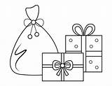 Printable Christmas Gifts Coloring Page sketch template