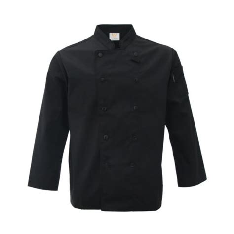 CHEF JACKET LONG SLEEVE BLACK - Core Catering