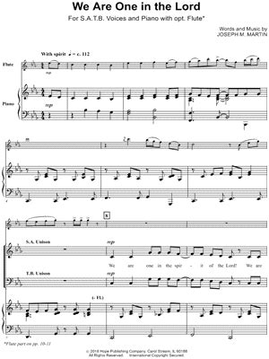 "We Are One in the Lord" Sheet Music - 2 Arrangements Available Instantly - Musicnotes