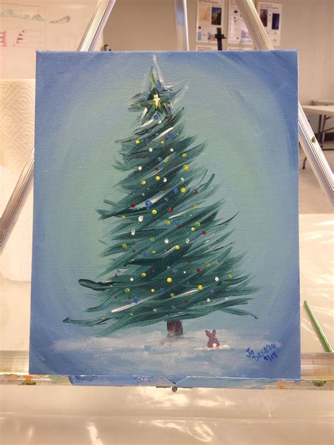 Colorful Christmas Acrylic Painting