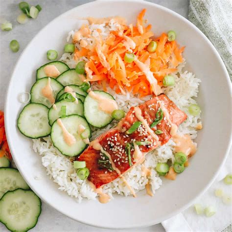 The BEST Salmon Bowl Recipe - The Healthy Maven