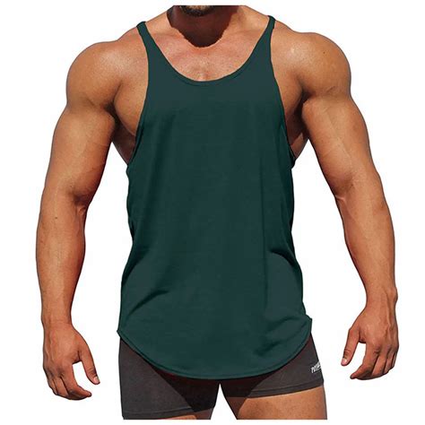 Muscle guys Brand Bodybuilding stringer tank tops men blank vest solid ...