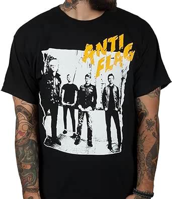 Amazon.com: ANTI FLAG - Band Logo - Men's T-Shirt 2XL Black: Clothing